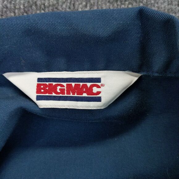 Big Mac Utility Work Uniform Coveralls Size 42x31.5 Blue Long Sleeve Carpenter - Picture 10 of 12